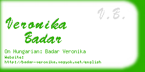 veronika badar business card